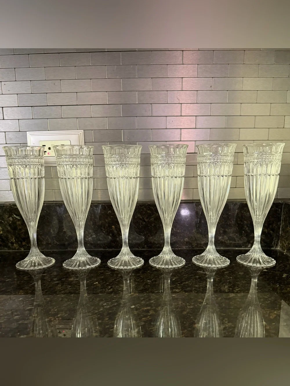 Mikasa Titan Crystal Champagne Flutes | Retired Pattern | Vintage Toasting Glass